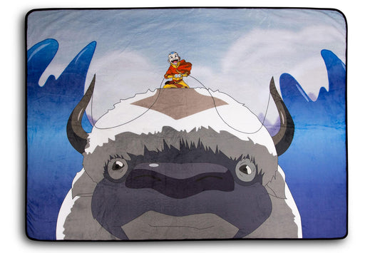 Avatar: The Last Airbender Aang and Appa Fleece Throw Blanket § 45 x 60 Inches