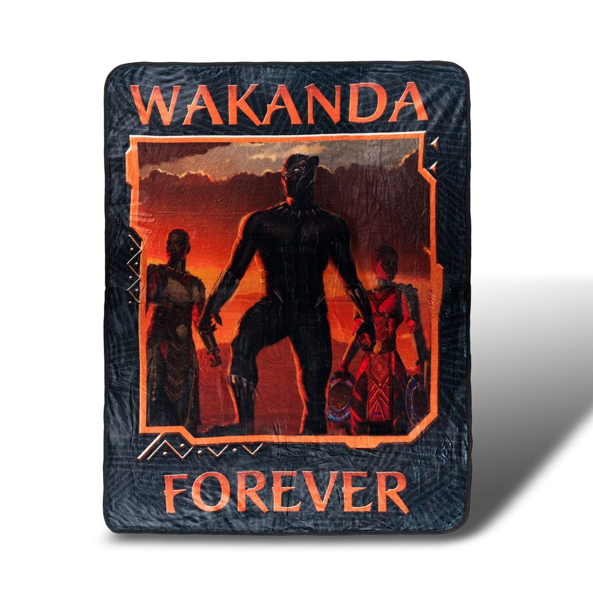 Black Panther Wakanda Forever Lightweight Fleece Throw Blanket § 45 x 60 inches