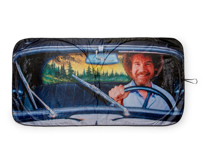 Bob Ross Happy Trees Sunshade for Car Windshield § 64 x 32 Inches