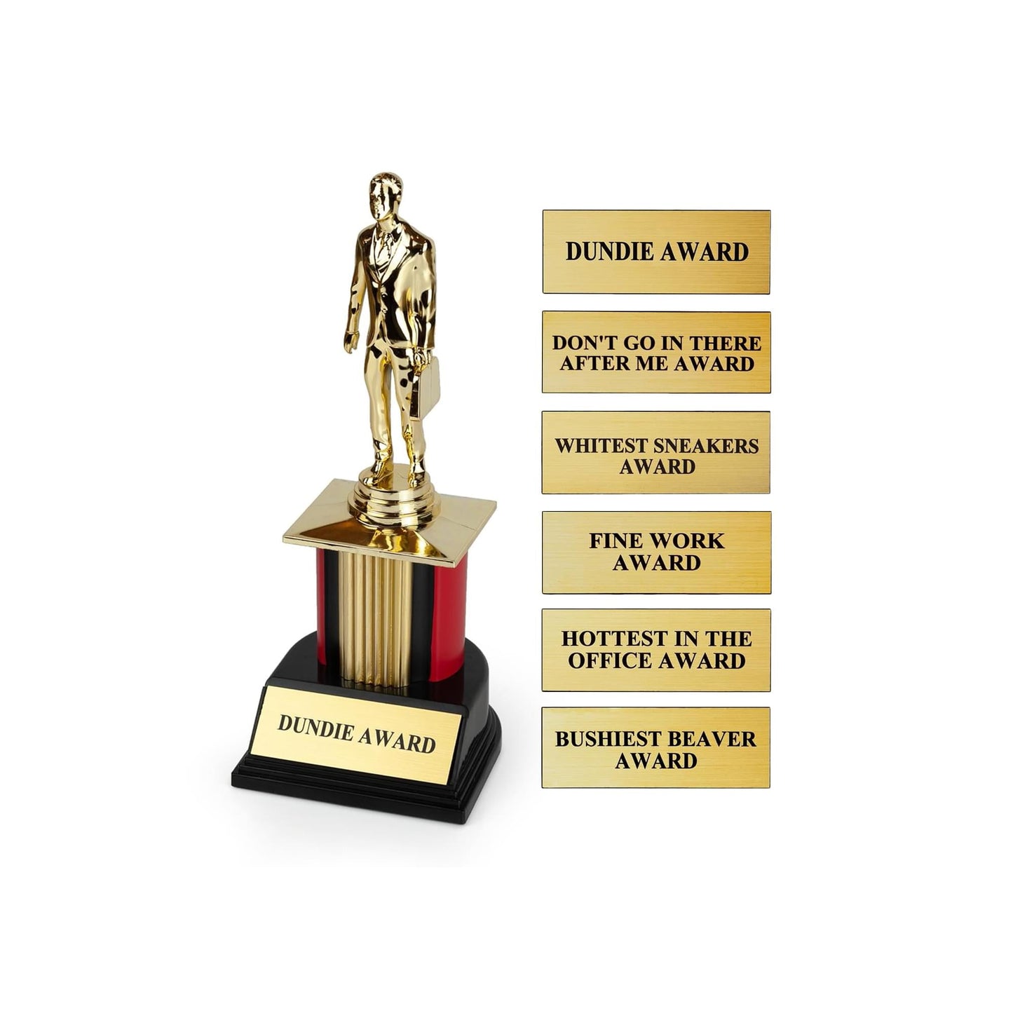 The Office Dundie Award Replica With 6 Interchangeable Plates § 8 Inches Tall