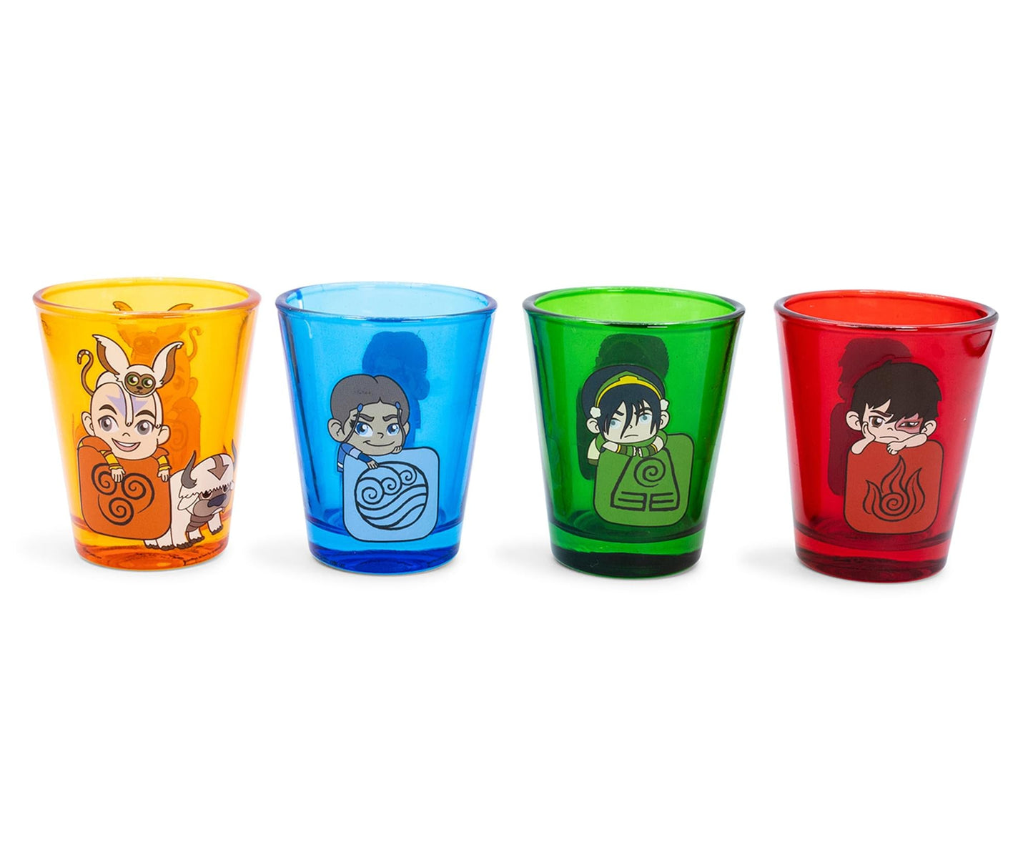 Avatar: The Last Airbender Chibi Characters 2-Ounce Shot Glasses § Set of 4