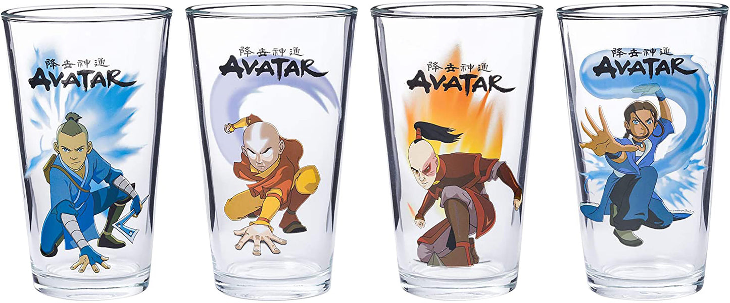 Avatar: The Last Airbender 16-Ounce Pint Glasses § Set of 4