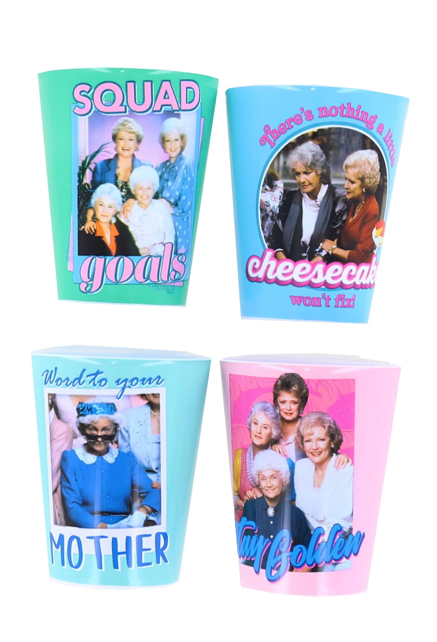 The Golden Girls 2-Ounce Plastic Mini Shot Glass Cups § Set of 4