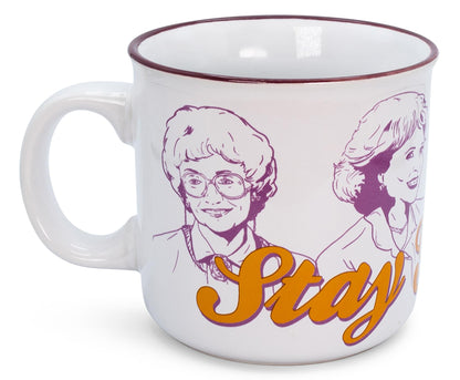 The Golden Girls "Stay Golden" Ceramic Camper Mug § Holds 20 Ounces