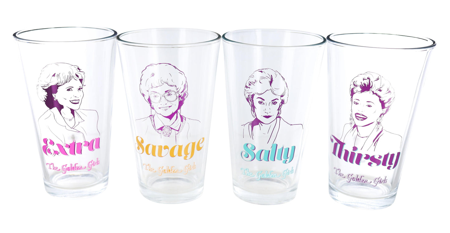 The Golden Girls Personalities 16-Ounce Pint Glasses § Set of 4