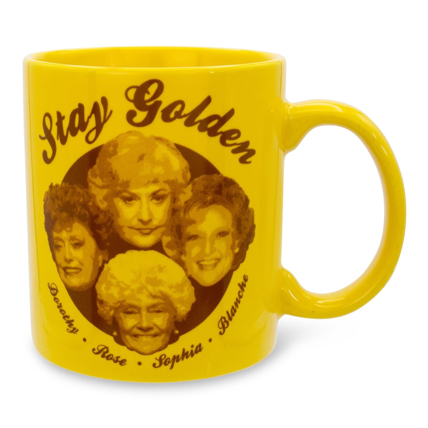 The Golden Girls "Stay Golden" Gold Ceramic Coffee Mug § Holds 20 Ounces