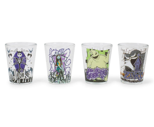 The Nightmare Before Christmas Characters 1.5-Ounce Mini Glasses § Set Of 4