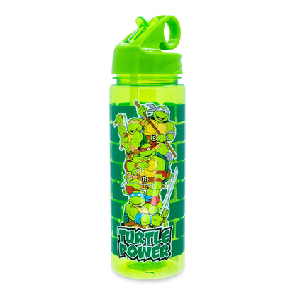 Teenage Mutant Ninja Turtles Water Bottle With Flip-Up Straw § Holds 20 Ounces