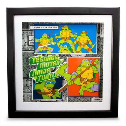 Teenage Mutant Ninja Turtles Wood Frame 3D Shadow Box Wall Art § 14 x 14 Inches