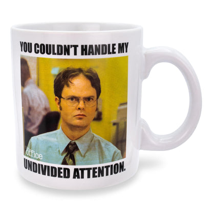 The Office Dwight Schrute "Undivided Attention" Ceramic Mug § Holds 20 Ounces