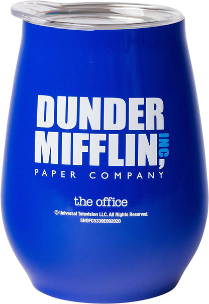 The Office Dunder Mifflin Stainless Steel Tumbler With Lid § Holds 10 Ounces