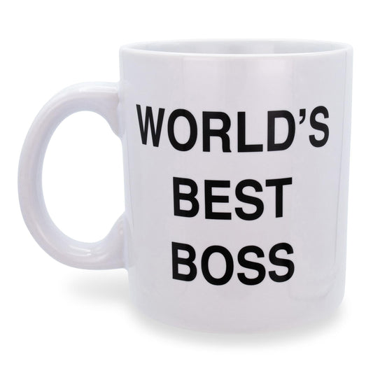 The Office Dunder Mifflin "World's Best Boss" Ceramic Mug § Holds 20 Ounces