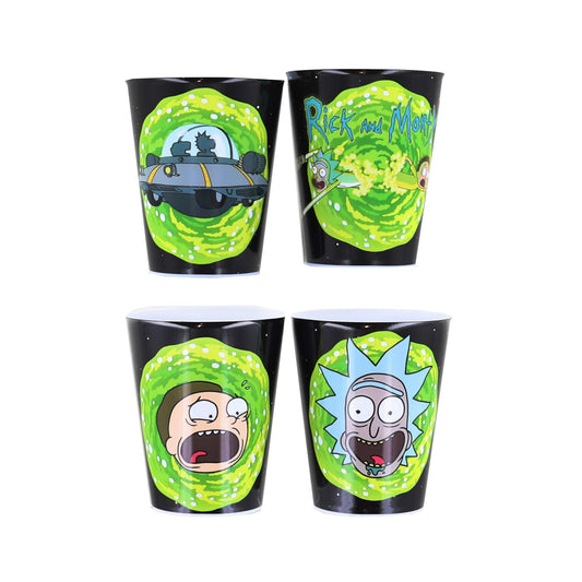 Rick and Morty 1.5-Ounce Plastic Mini Shot Glass Cups § Set of 4