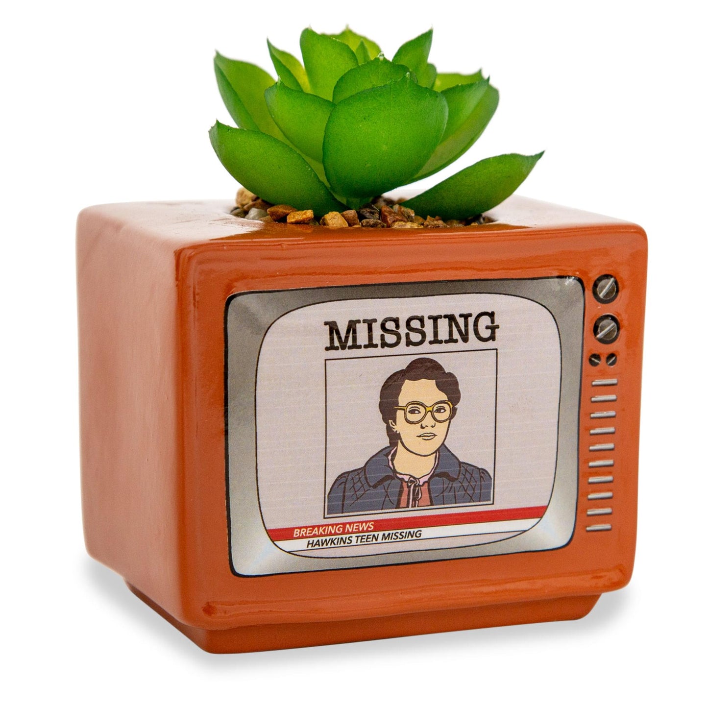 Stranger Things Missing Barb 4-Inch Ceramic Mini Planter With Artificial Succulent