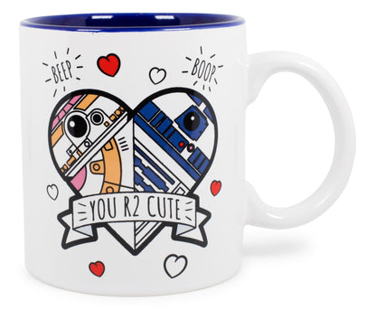 Star Wars "You R2 Cute" Ceramic Coffee Mug § Holds 20 Ounces § Toynk Exclusive