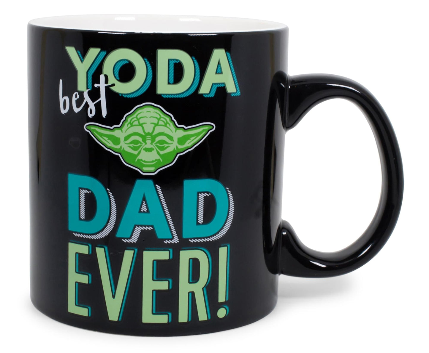 Star Wars "Yoda Best Dad Ever" Ceramic Mug § Holds 20 Ounces § Toynk Exclusive