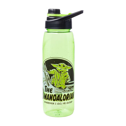 Star Wars: The Mandalorian Plastic Water Bottle With Screw-Top Lid § 28 Ounces