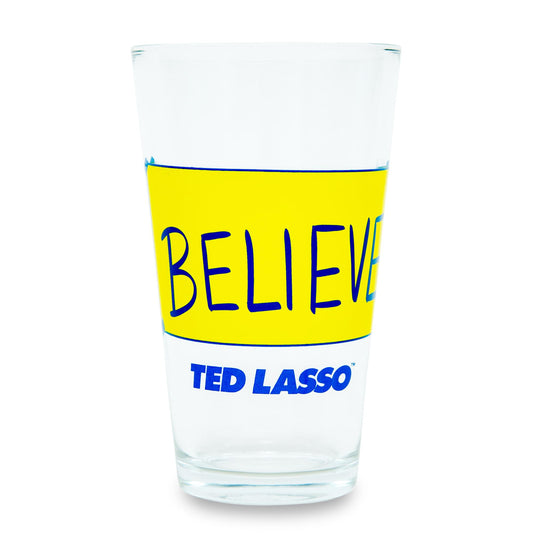 Ted Lasso "Believe" Pint Glass § Holds 16 Ounces