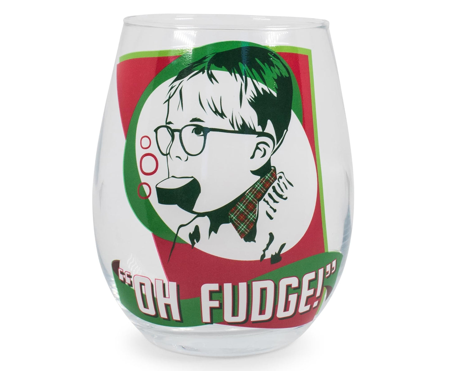 A Christmas Story "Oh Fudge!" Stemless Wine Glass § Holds 20 Ounces