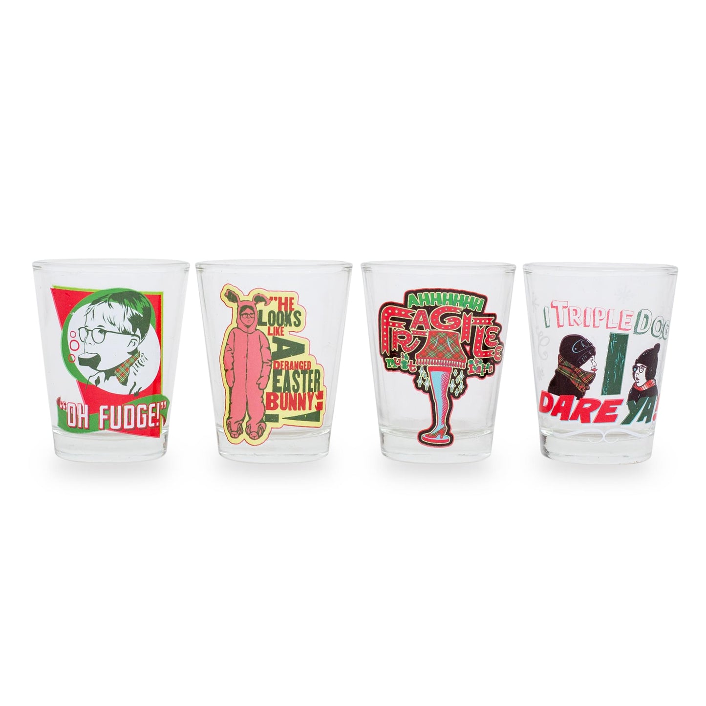 A Christmas Story Quotes 2-Ounce Mini Shot Glasses § Set of 4