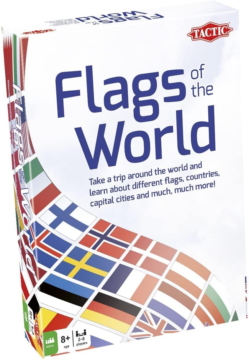 Tactic Games Flags of The World Family Card Game § For 2-6 Players