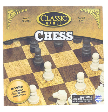 Classic Games Wood Chess Set § Board & 32 Game Pieces