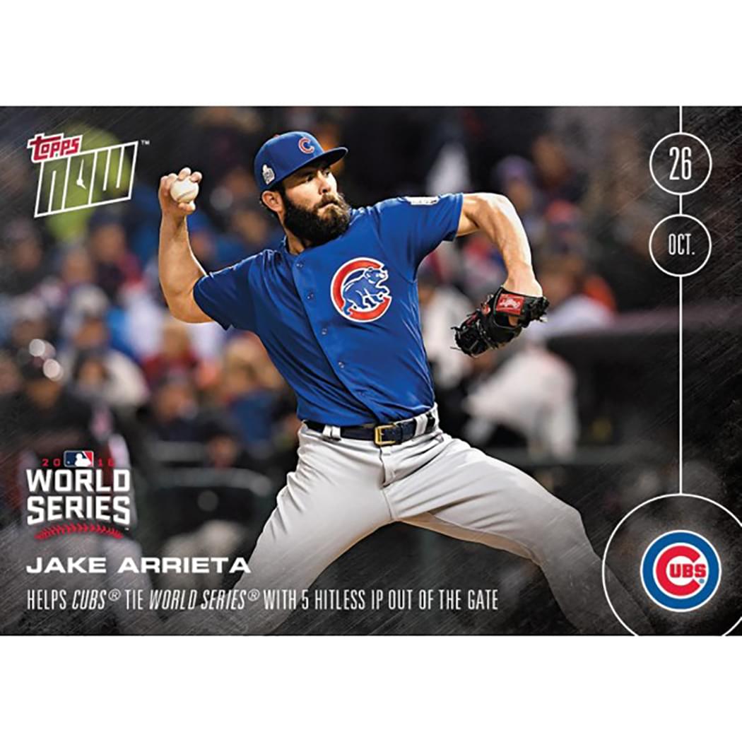 Topps NOW 5 Hitless IP Chicago Cubs Jake Arrieta Card #632