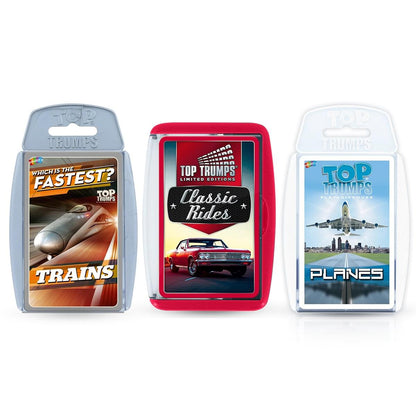 Travel Top Trumps Card Game Bundle § Planes § Trains § Automobiles