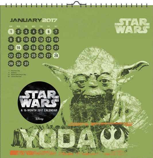 Star Wars Saga Art 2017 12"x12" Wall Calendar