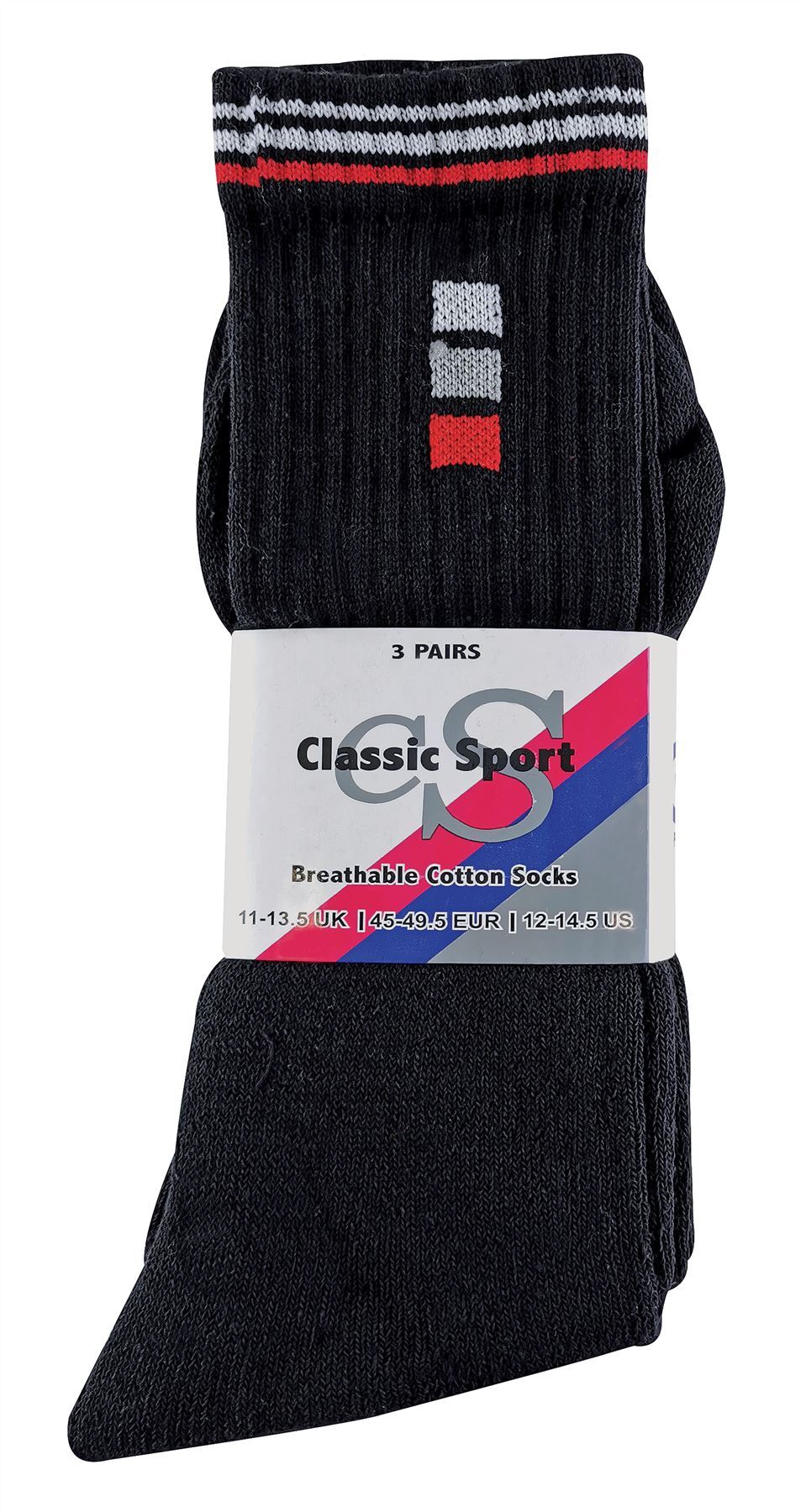 6 Pairs Mens 019 Sport Socks (6-11 / White)