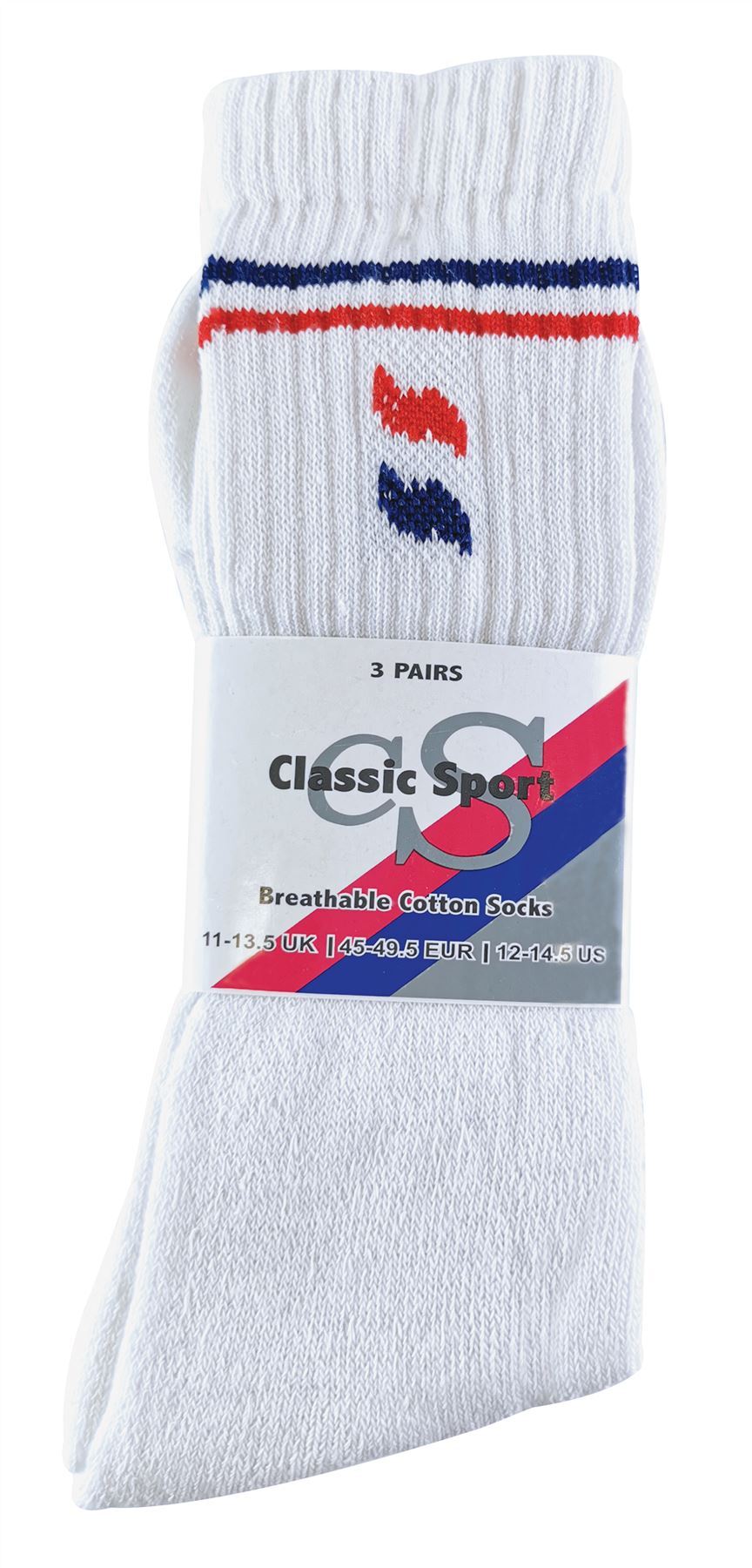 6 Pairs Mens 019 Sport Socks (11-14 / White)