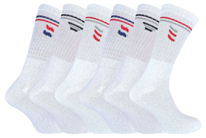 6 Pairs Mens 019 Sport Socks (6-11 / Black)