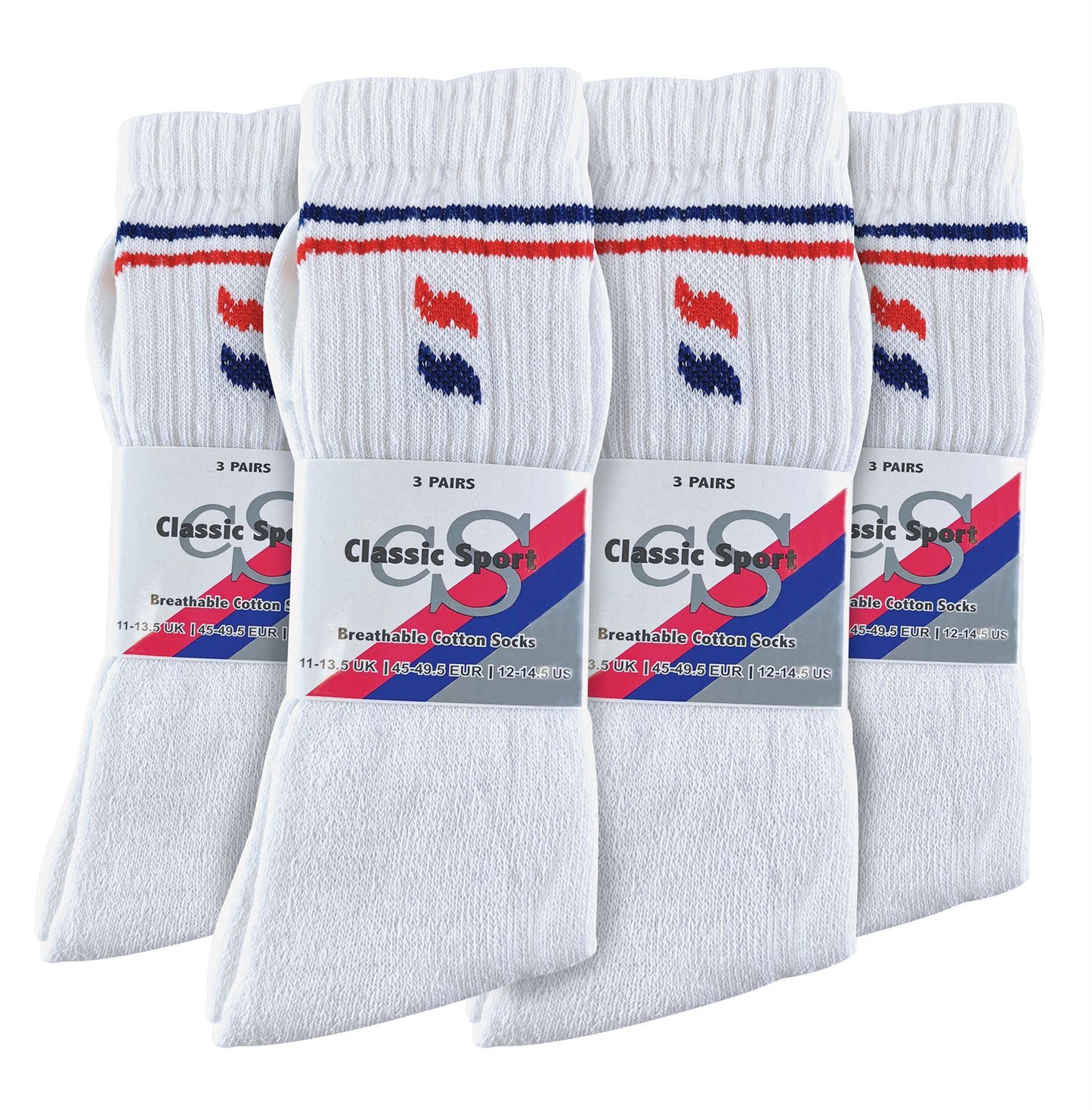 12 Pairs Mens 019 Sport Socks (6-11 / Black)