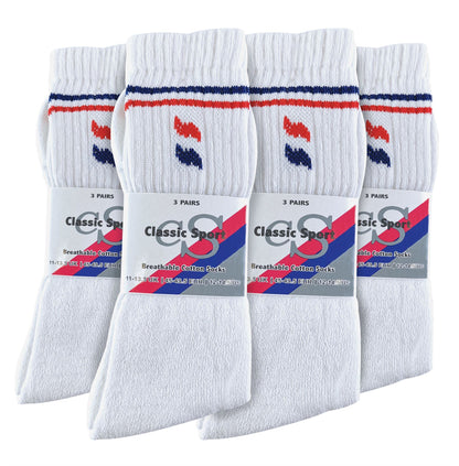 12 Pairs Mens 019 Sport Socks (6-11 / White)