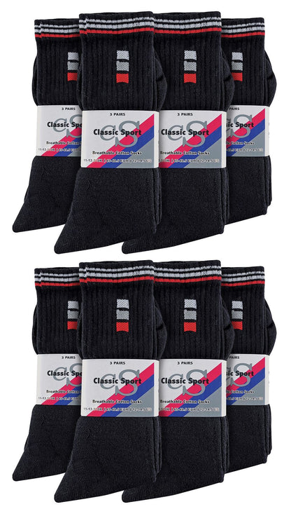 24 Pairs Mens 019 Sport Socks (11-14 / White)