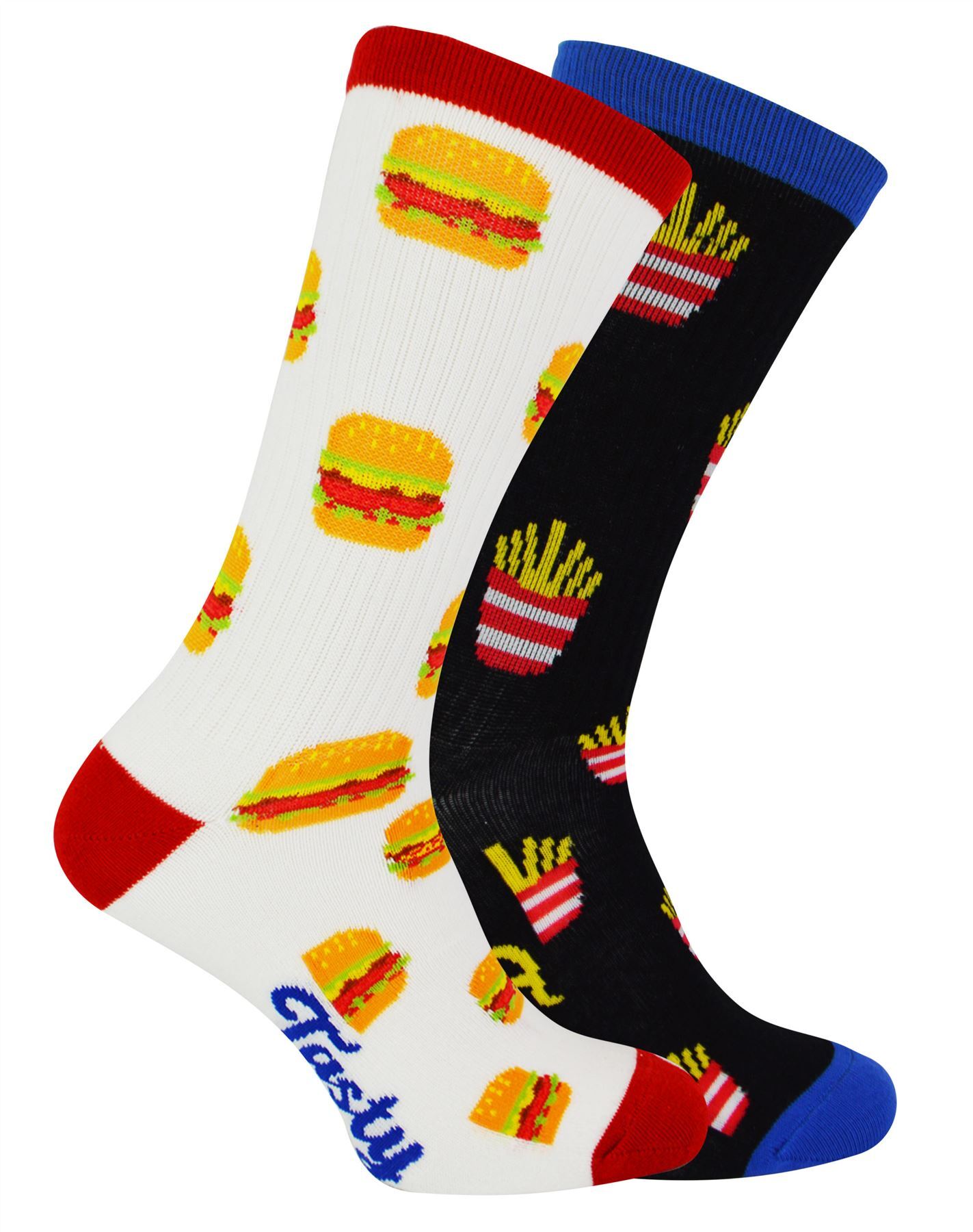 BOXT SOCKS - Mens 2 Pack Set (6-11 / Burgers)