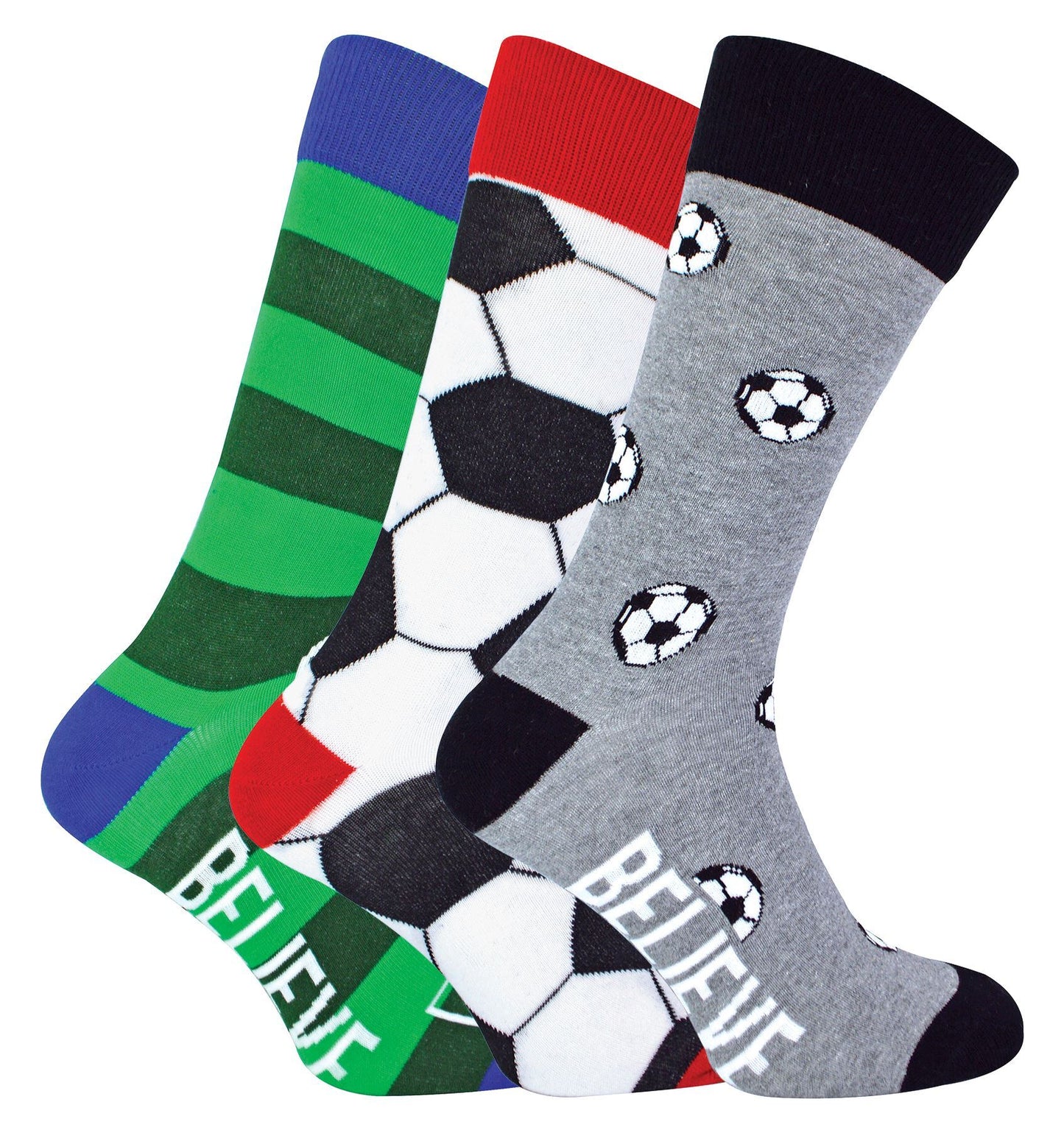 BOXT SOCKS - Mens 3 Pack Set (6-11 / Football)