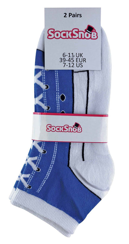 Sock Snob - Lace Up Converse Socks (6-11 UK / Light Blue)