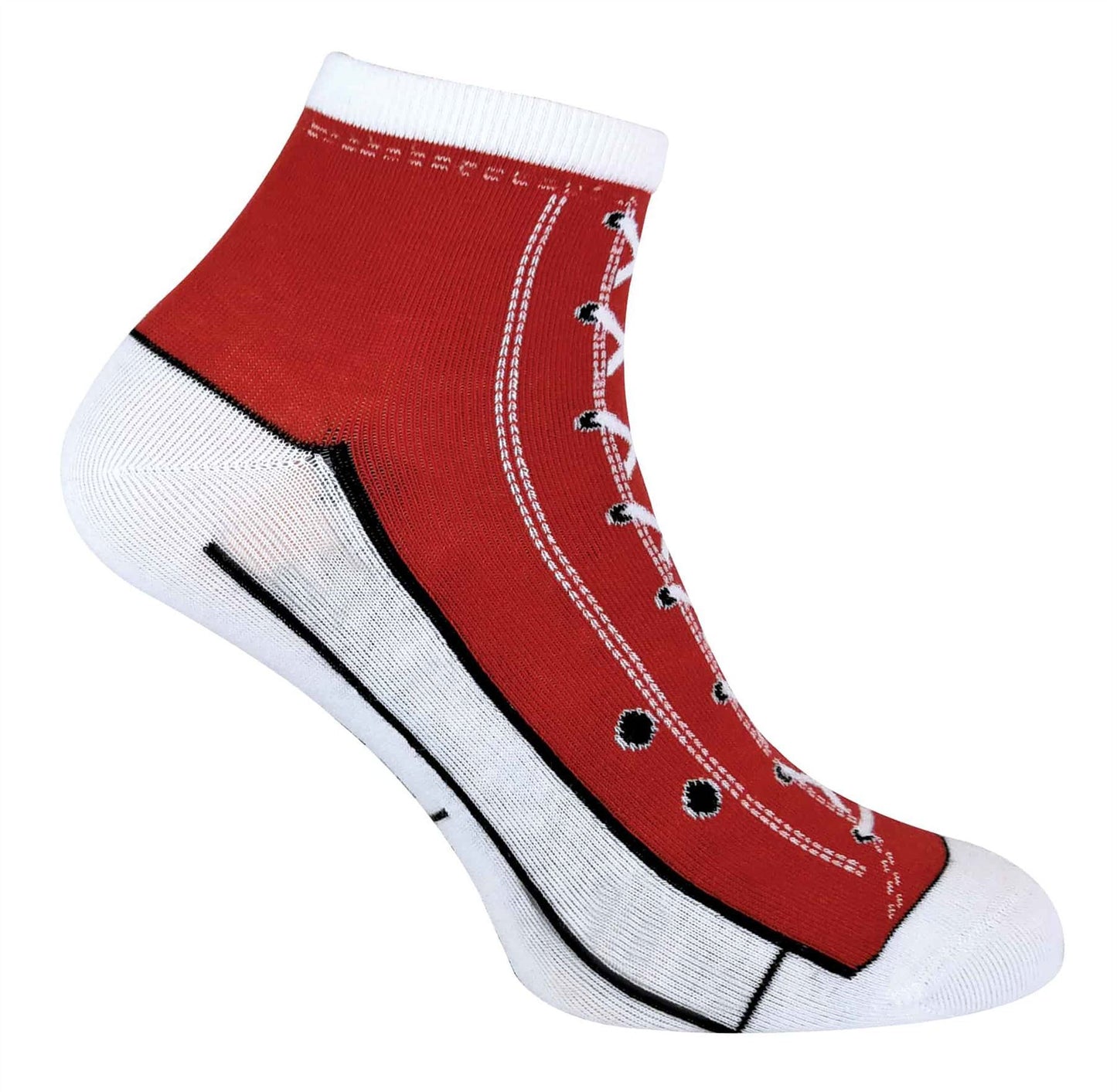 Sock Snob - Lace Up Converse Socks (4-7 UK / Red)