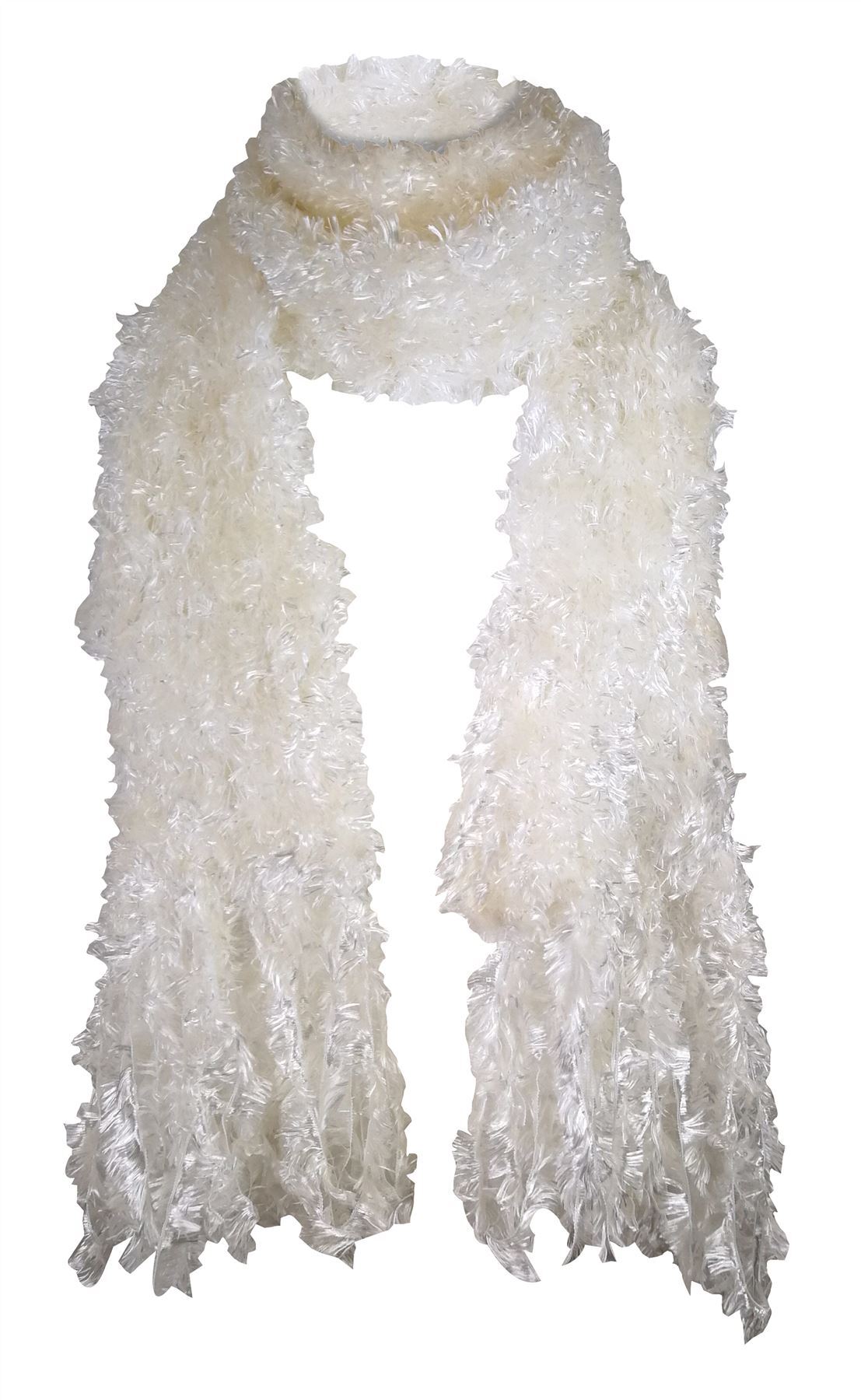 Sock Snob - Ladies Feather Scarf (Cream)