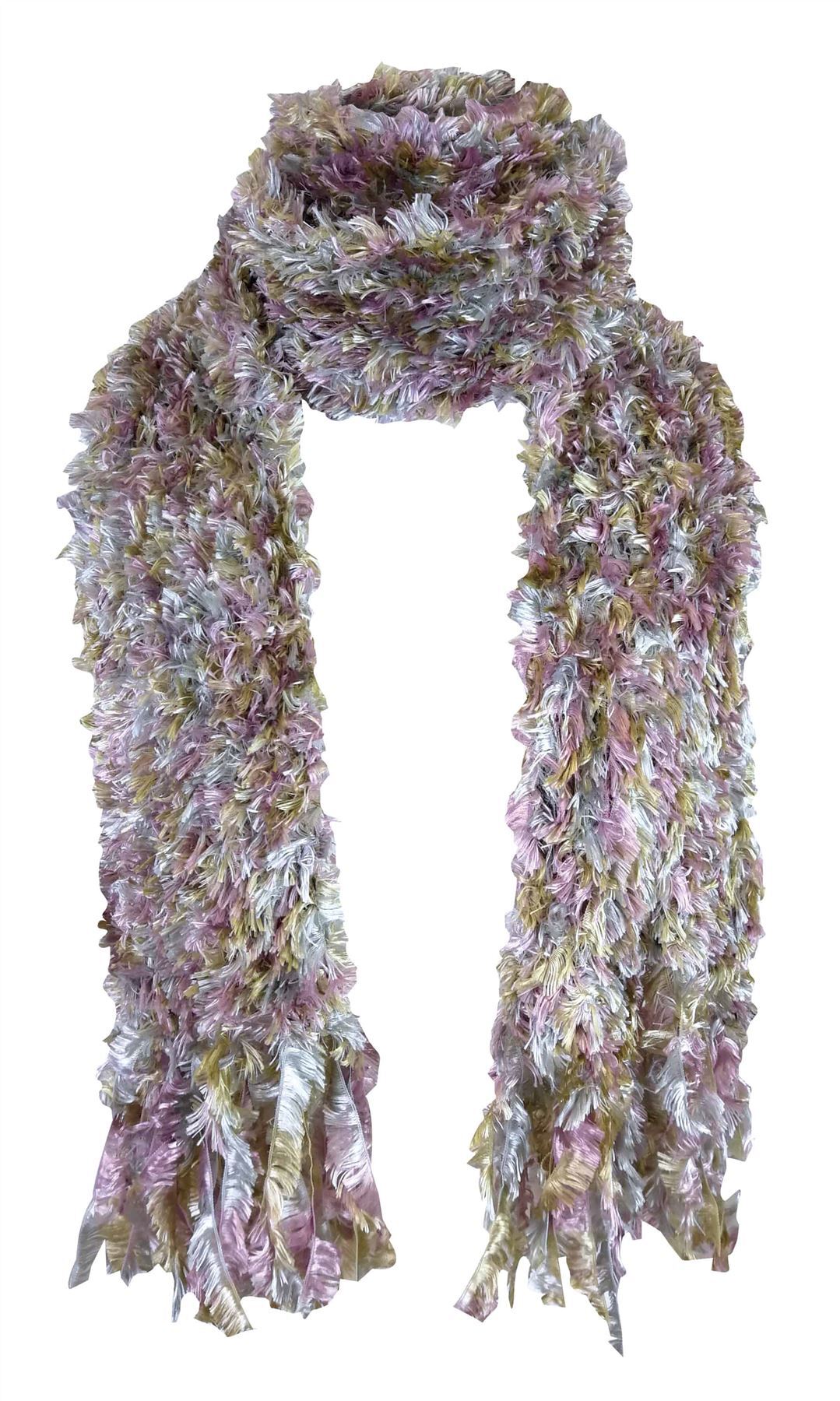 Sock Snob - Ladies Feather Scarf (Lilac / Camel)