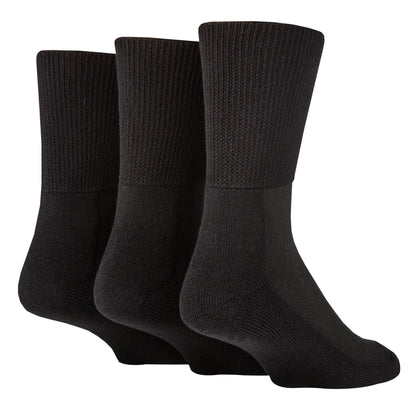 BAMBOO Diabetic Socks - IOMI - 3 Pack (12-14 Uk / Black)