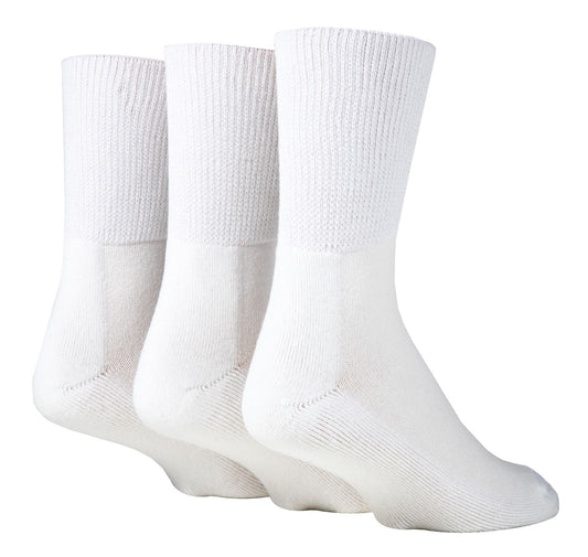 BAMBOO Diabetic Socks - IOMI - 3 Pack (9-11 Uk / White)