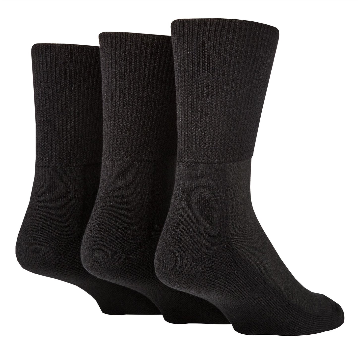 BAMBOO Diabetic Socks - IOMI - 3 Pack (9-11 Uk / Black)