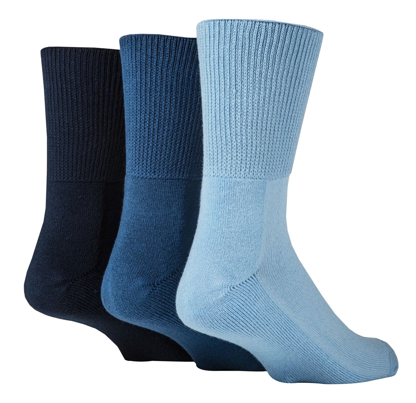 BAMBOO Diabetic Socks - IOMI - 3 Pack (6-8.5 Uk / Blue)