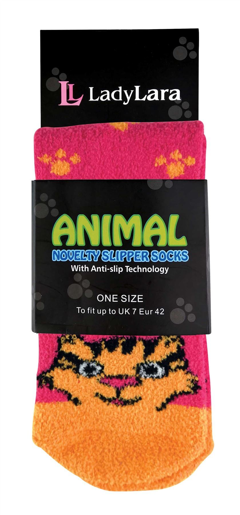 Animal Slipper Socks - Lady Lara (TIGER)