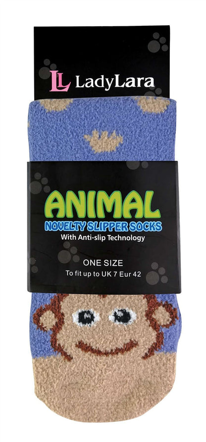 Animal Slipper Socks - Lady Lara (MONKEY)