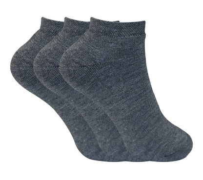 3 Pairs Ladies Thermal Trainer Socks (4-7 UK / TTS Charcoal)