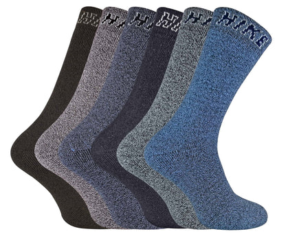 6 Pairs Mens Hike Socks 6-11 UK (Pack 1)