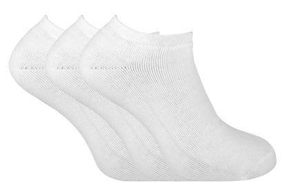 3 Pairs Mens Thermal Trainer Socks (6-11 UK / TTS White)